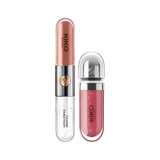 KIKO Lip Duo Offer – Double Touch Lipstick + Lip Gloss Rose Cosmetics
