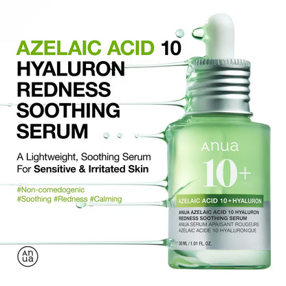 ANUA Azelaic Acid 10+ Hyaluron Redness Soothing Serum Rose Cosmetics