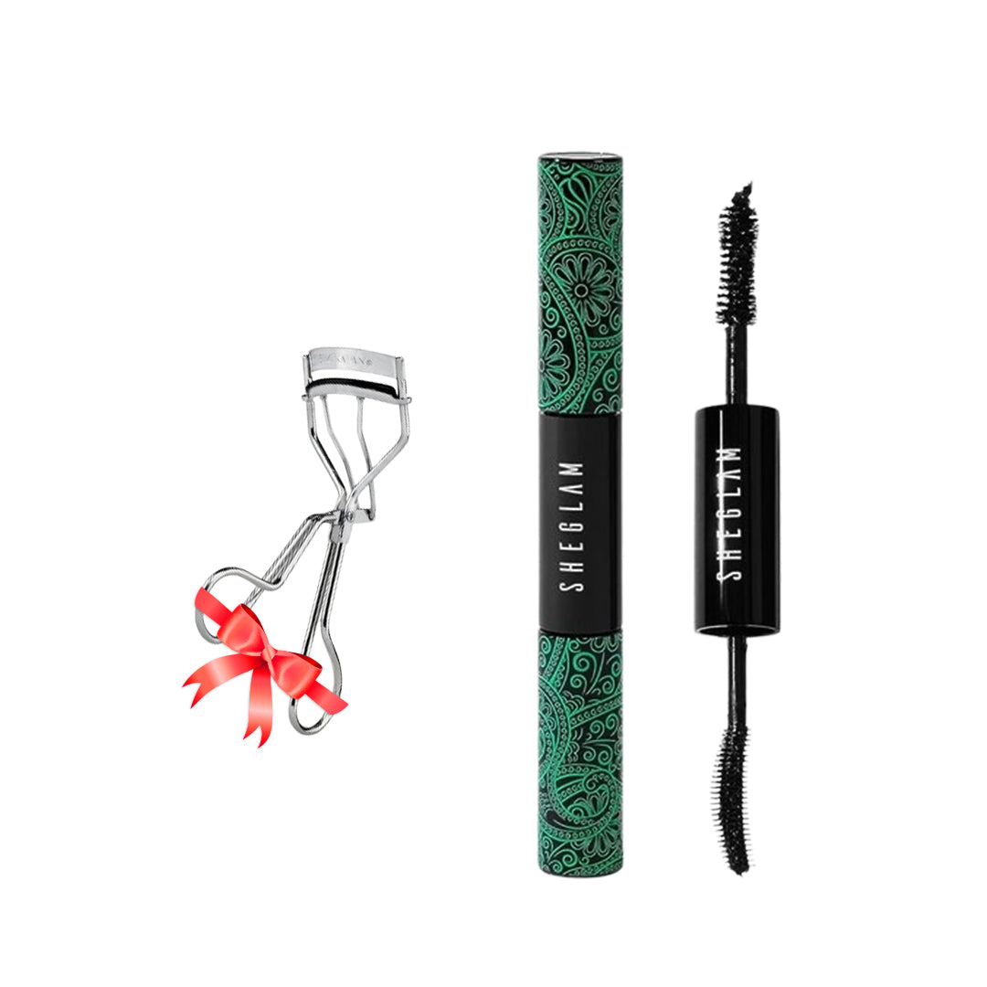 Sheglam All in one Volume & Length Mascara Waterproof + Free Lash Curler Jasmine Beauty