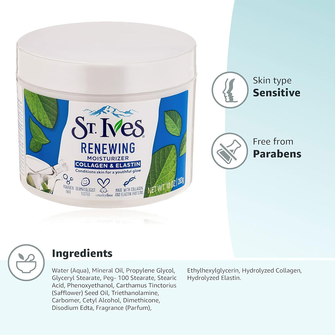 ST. Ives Renewing Skin Collagen & Elastin Facial Moisturizer Jasmine Beauty