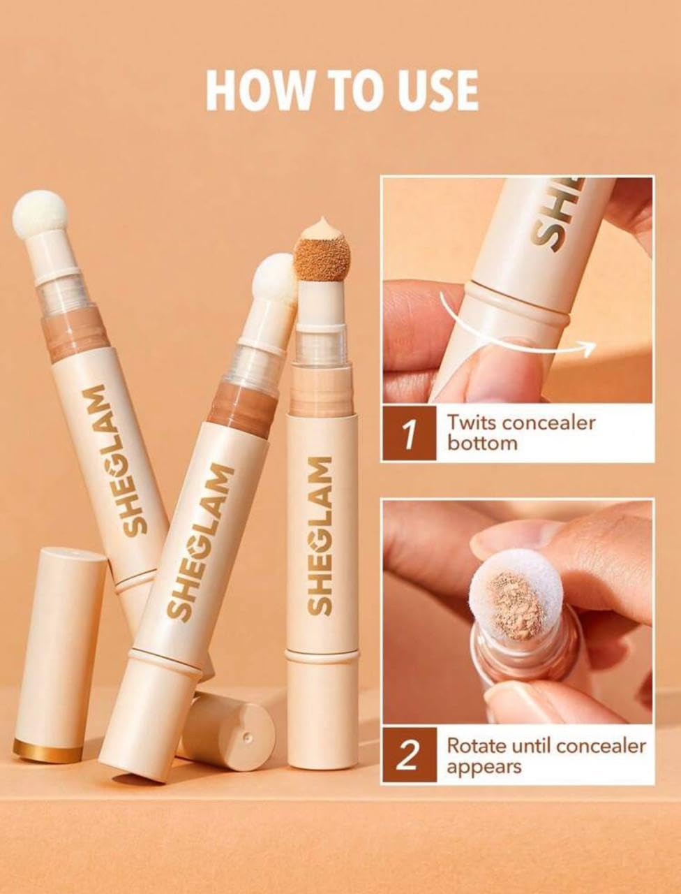 ( 2 pieces offer ) SHEGLAM Complexion Boost Concealer Rose Cosmetics