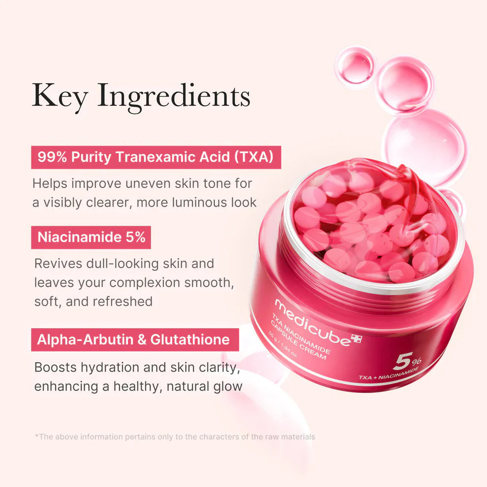 Medicube TXA Niacinamide Capsule Cream Rose Cosmetics