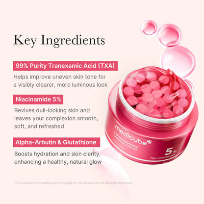 Medicube TXA Niacinamide Capsule Cream Rose Cosmetics