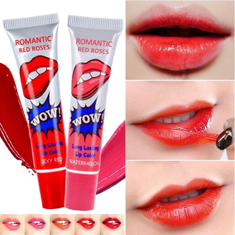 4 Colors Peel Off Liquid Lipstick Tattoo Waterproof Long Lasting Jasmine Beauty
