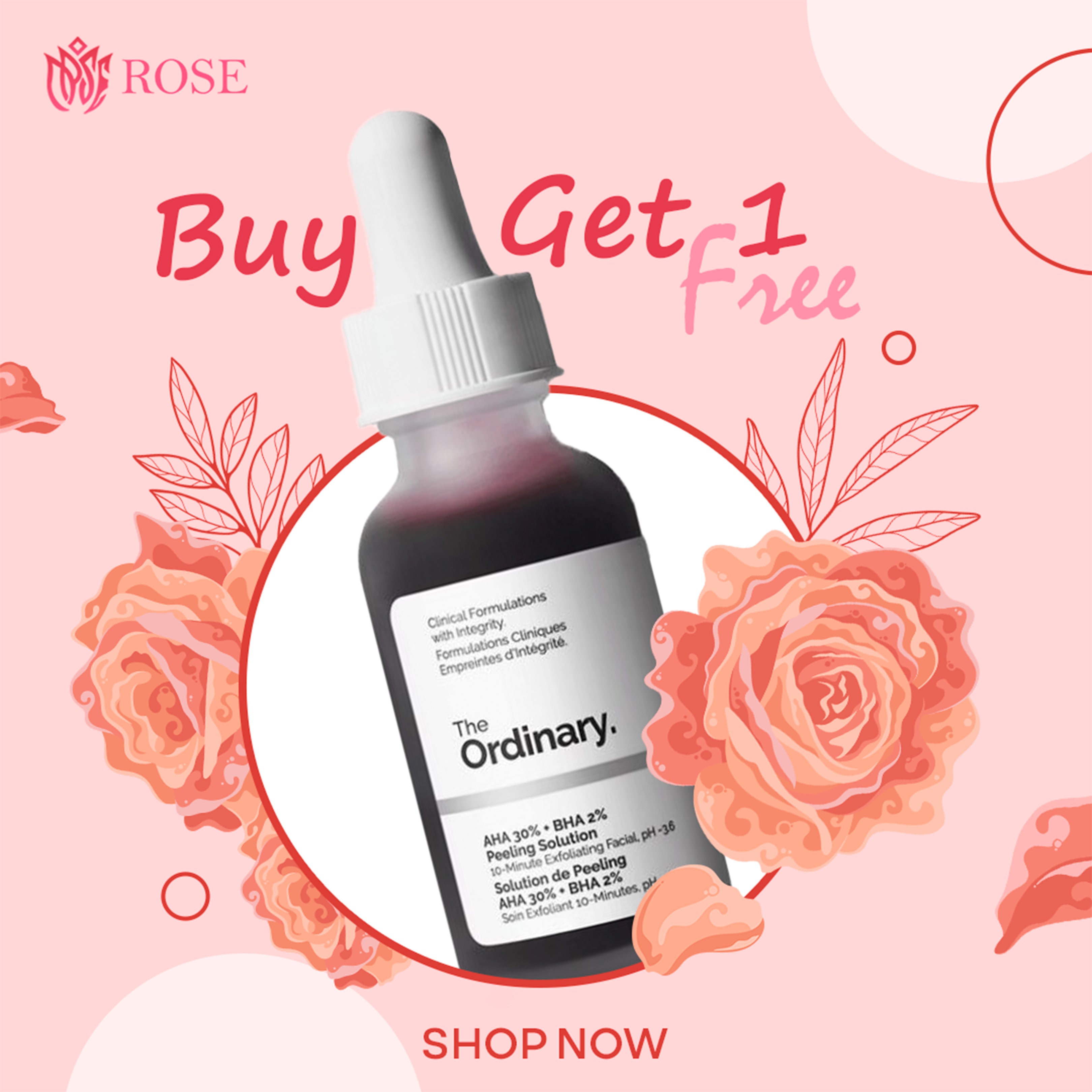 The Ordinary ( Buy 1 Get 1 Free ) Offer Rose Cosmetics